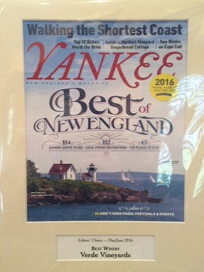 Yankee Magazine - 2016 Best Winery